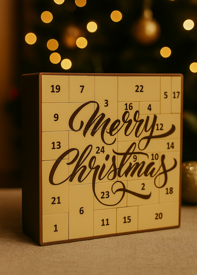 Adventskalender mit Magnet-Fächer Wiederverwendbar