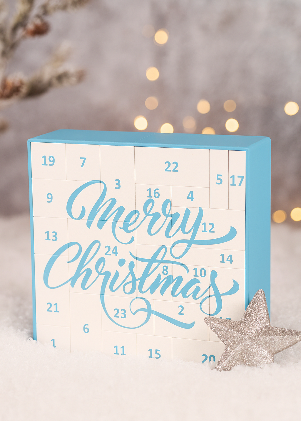 Adventskalender mit Magnet-Fächer Wiederverwendbar