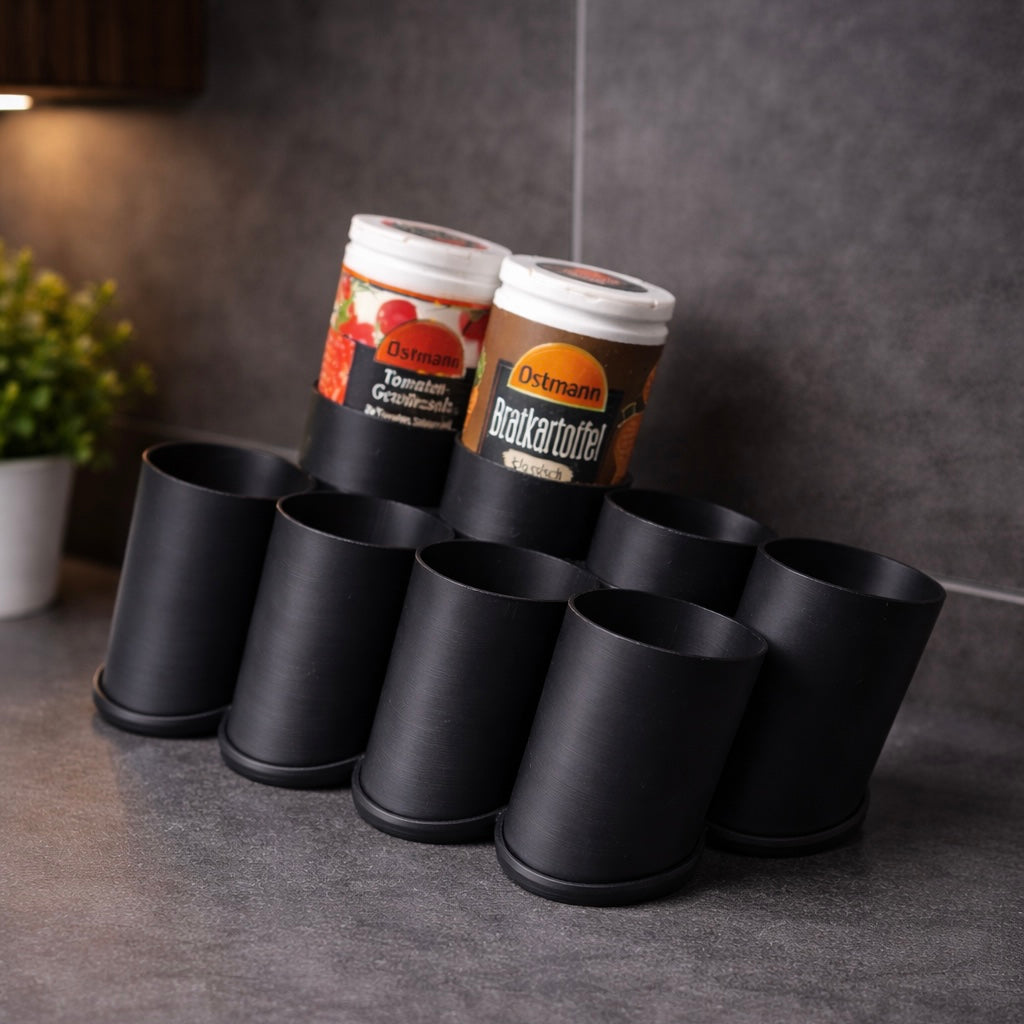 Gewürzständer für 8 Gewürze mit Magnetischer Wandhalterung