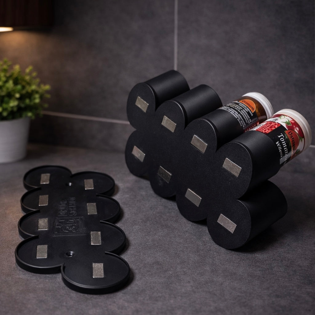 Gewürzständer für 8 Gewürze mit Magnetischer Wandhalterung