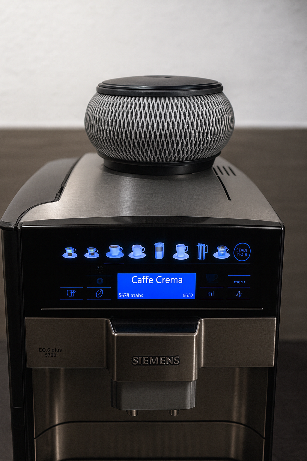 Kaffeebohnen-Aufsatz für Siemens EQ6 Plus S700 – kompatibles Zubehör (kein Originalteil) | 1kg Bohnenbehälter