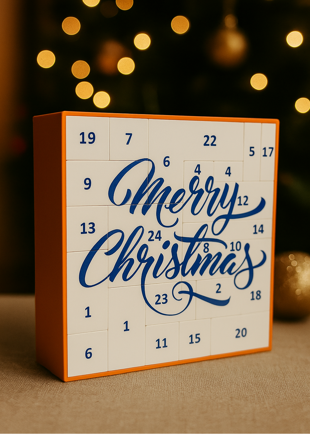 Adventskalender mit Magnet-Fächer Wiederverwendbar