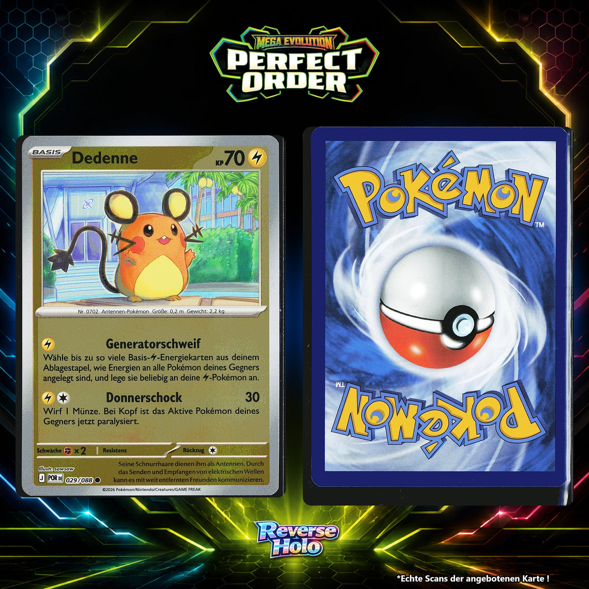Dedenne Reverse Holo POR 29/88