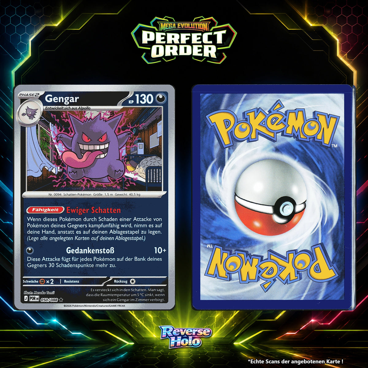 Gengar Reverse Holo POR 50/88