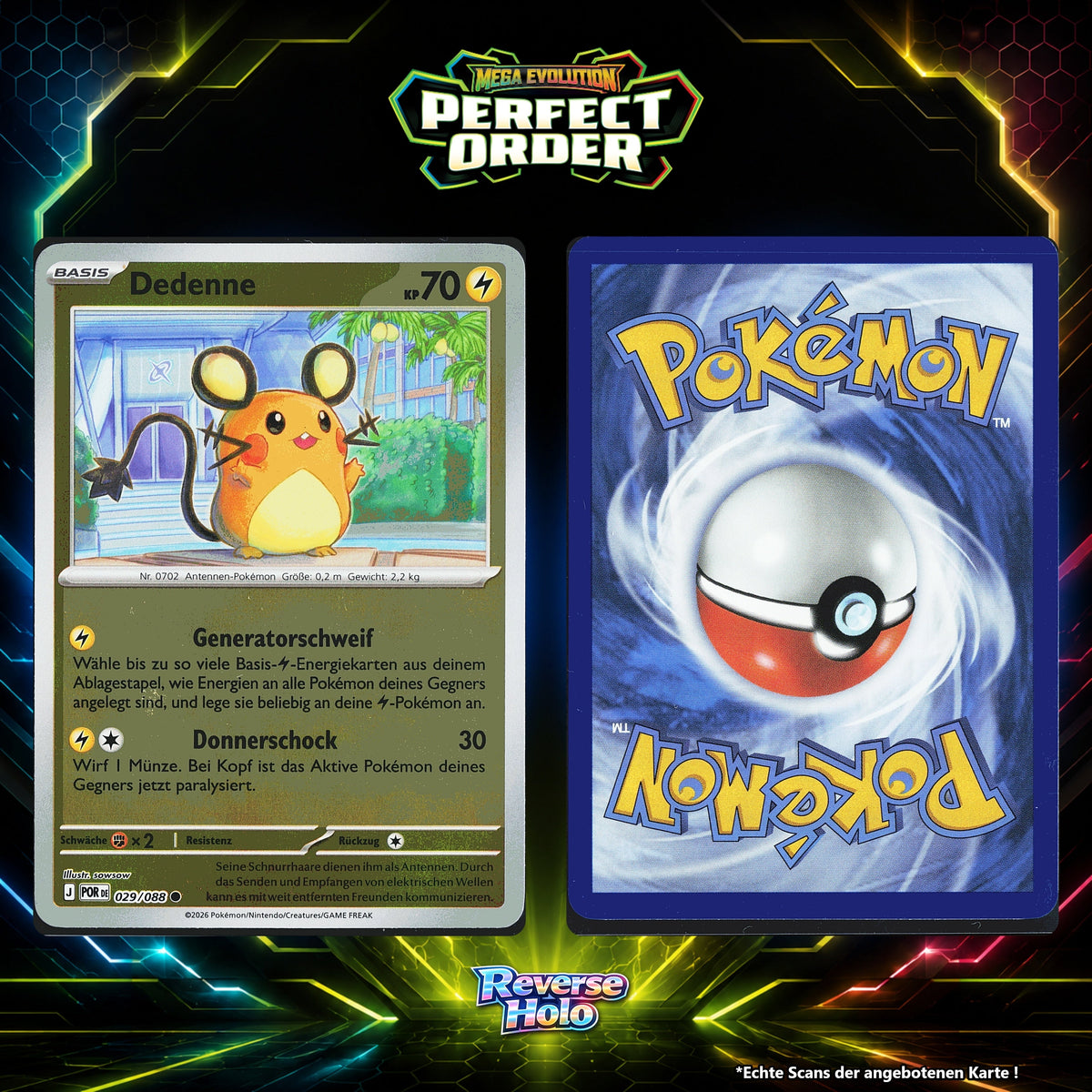 Dedenne Reverse Holo POR 29/88