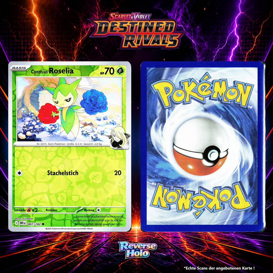 Cynthias Roselia Reverse Holo Energy-Pattern DRI 7/182