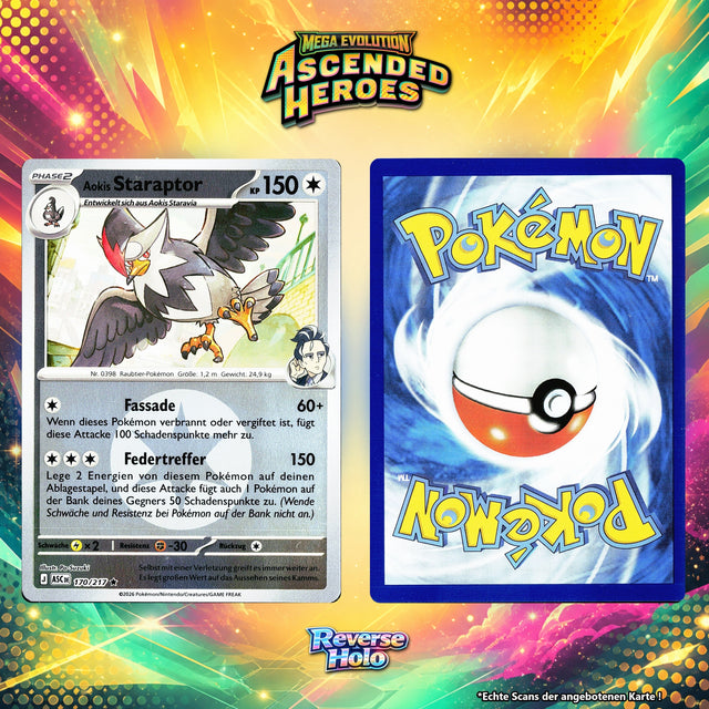Aokis Staraptor Reverse Holo Energy-Pattern ASC 170/217