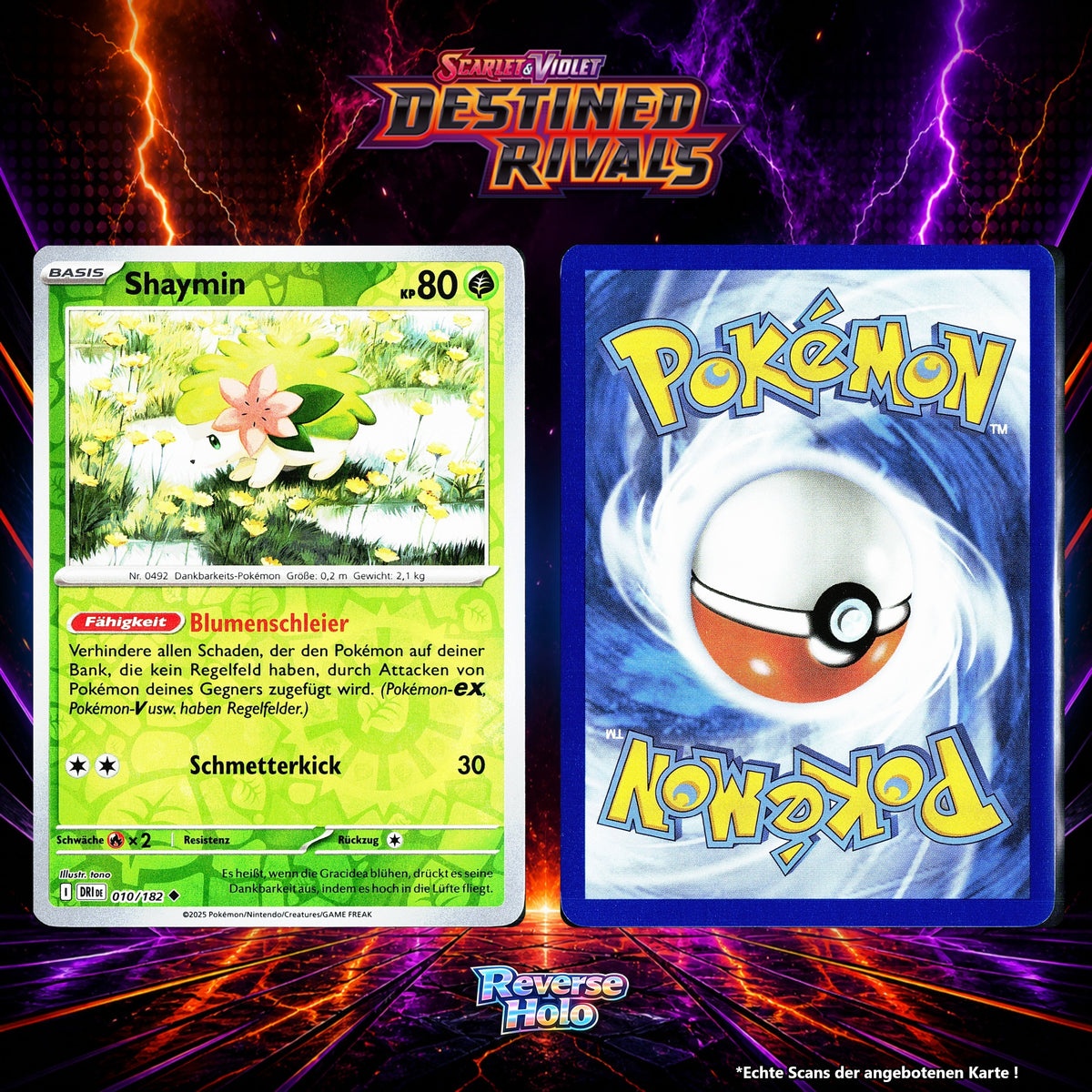 Shaymin Reverse Holo Energy-Pattern DRI 10/182