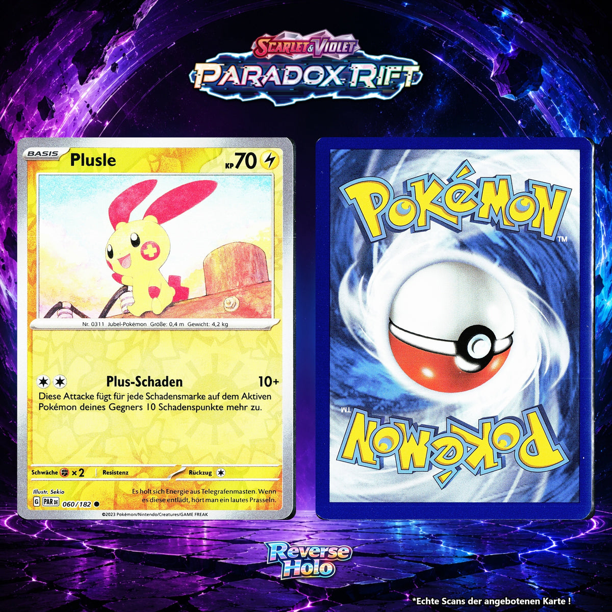 Plusle Reverse Holo Energy-Pattern PAR 60/182