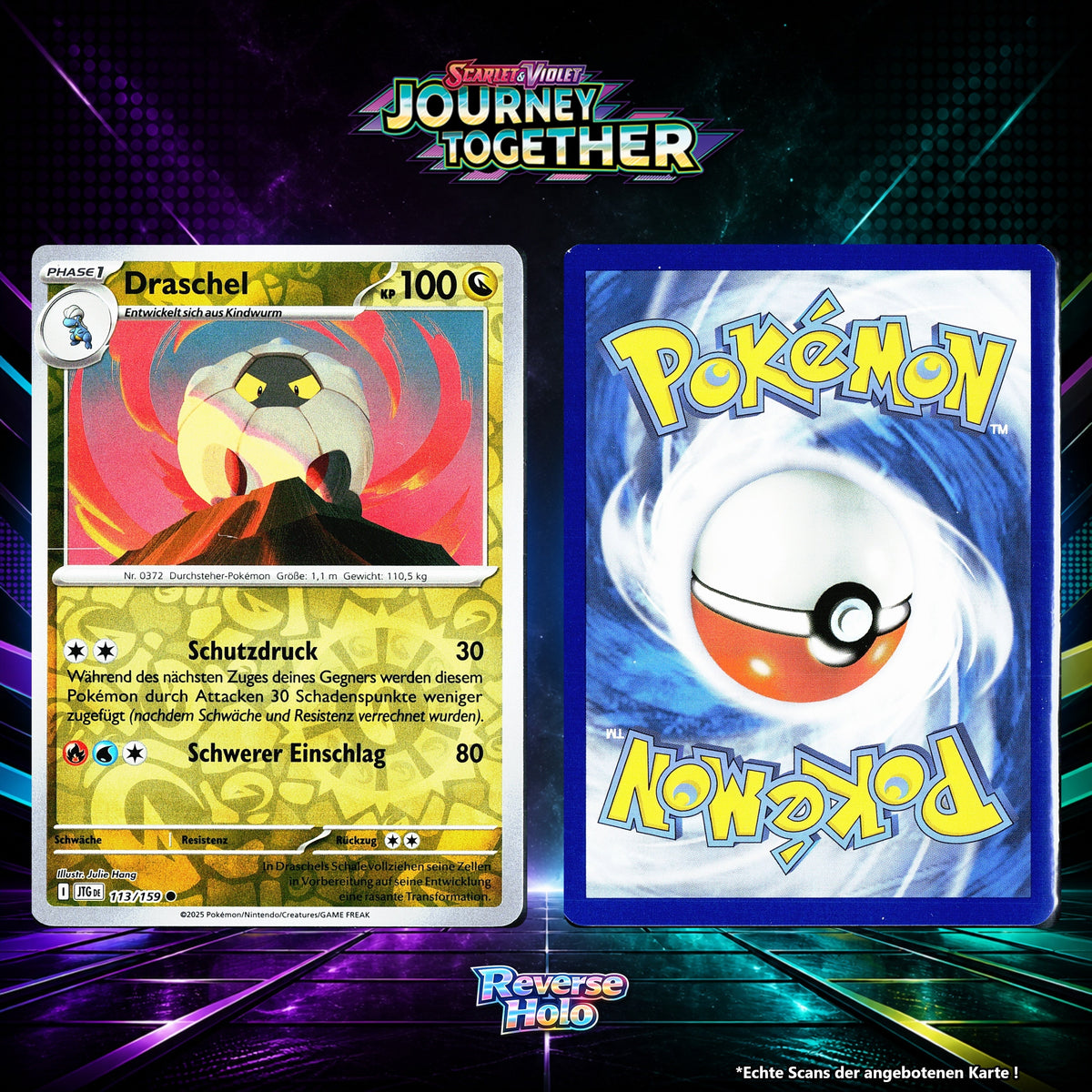 Draschel Reverse Holo Energy-Pattern JTG 113/159