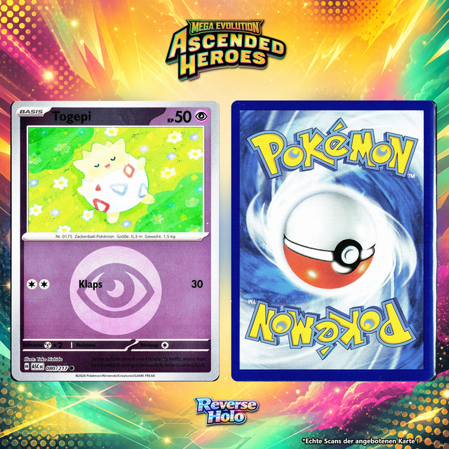 Togepi Reverse Holo Energy-Pattern ASC 80/217