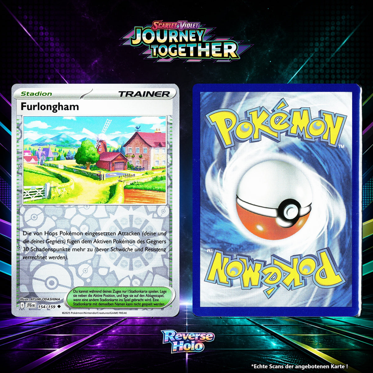 Furlongham Reverse Holo Energy-Pattern JTG 154/159