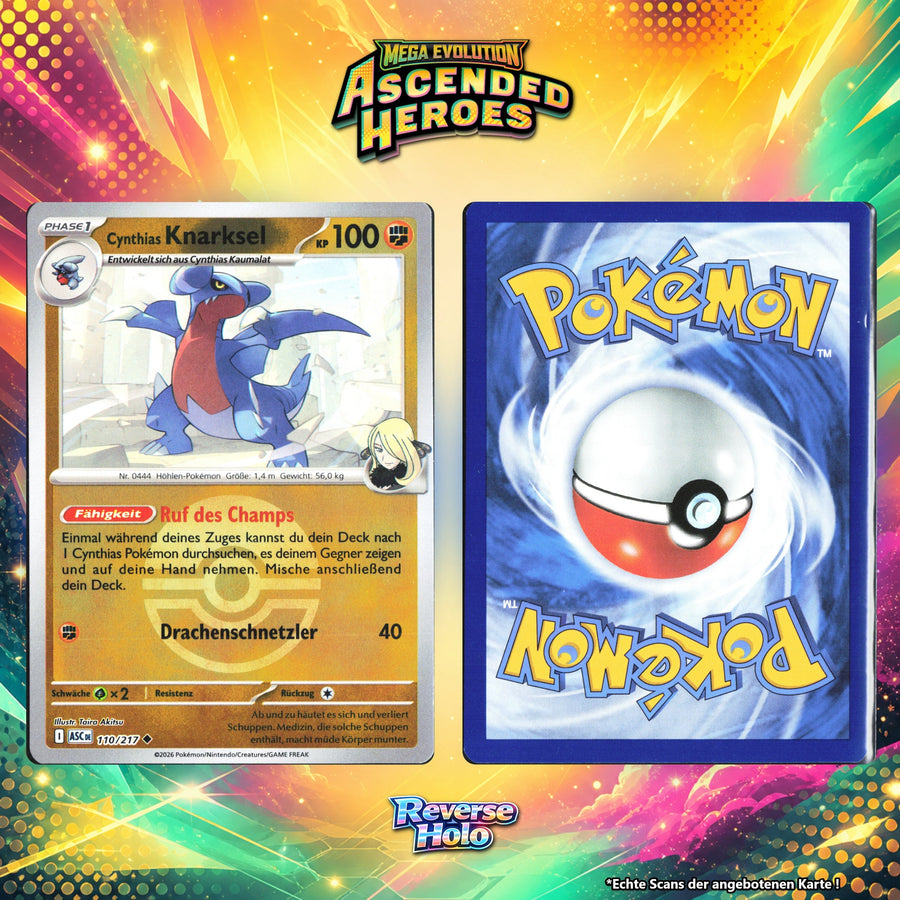 Cynthias Knarksel Reverse Holo Pokeball ASC 110/217