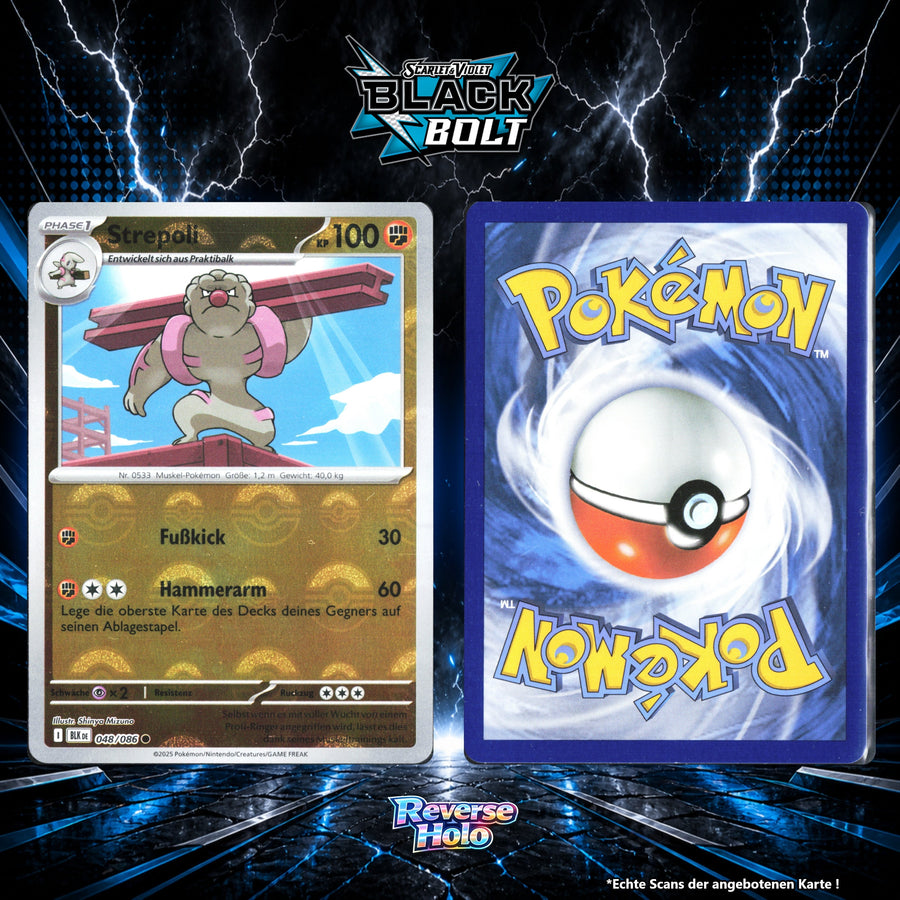 Strepoli Reverse Holo Pokeball BLK 48/86