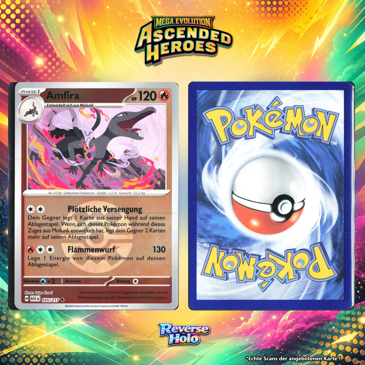Amfira Reverse Holo Pokeball ASC 35/217