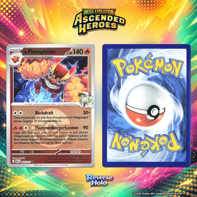 Ns Flampivian Reverse Holo Pokeball ASC 33/217