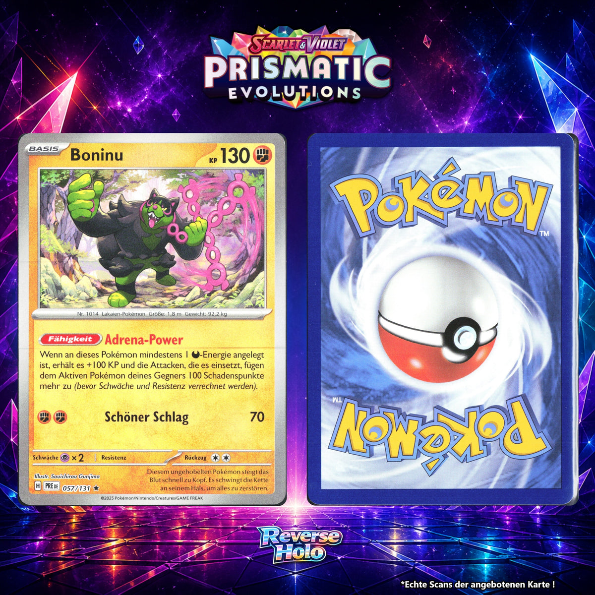 Boninu Reverse Holo Pokeball PRE 57/131