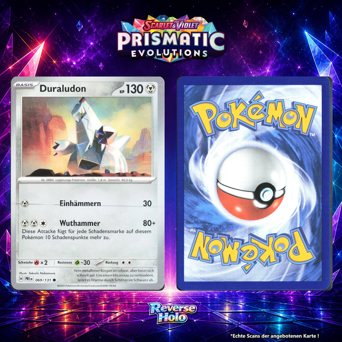 Duraludon Reverse Holo Pokeball PRE 69/131