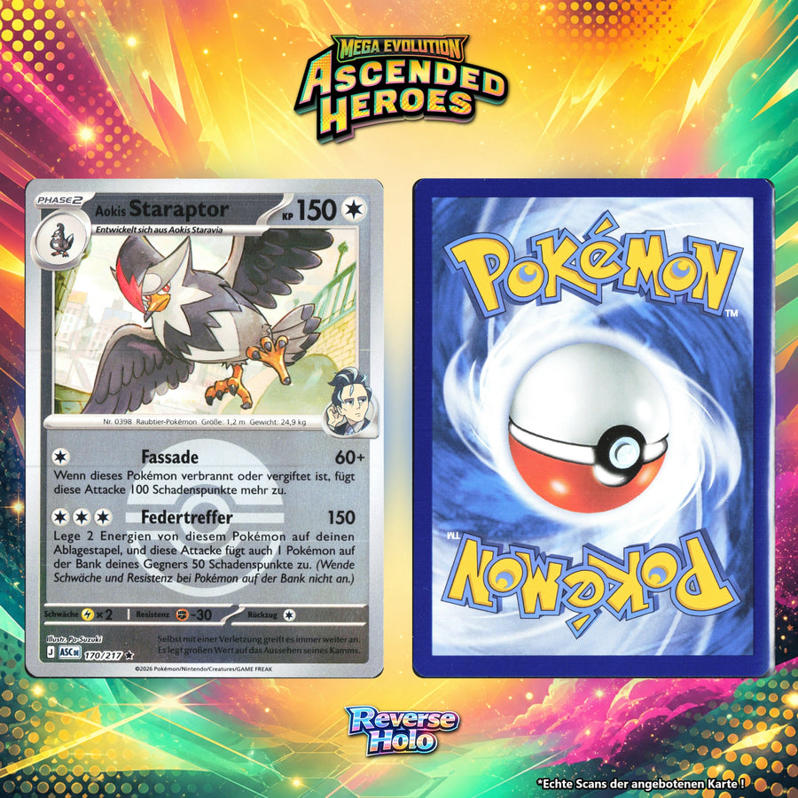 Aokis Staraptor Reverse Holo Pokeball ASC 170/217