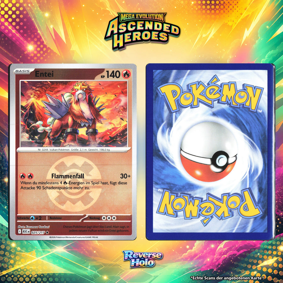 Entei Reverse Holo Pokeball ASC 25/217