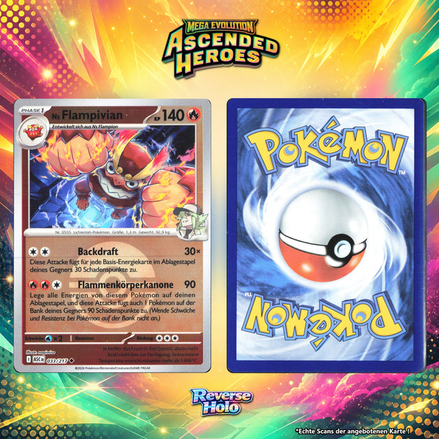 Ns Flampivian Reverse Holo Pokeball ASC 33/217