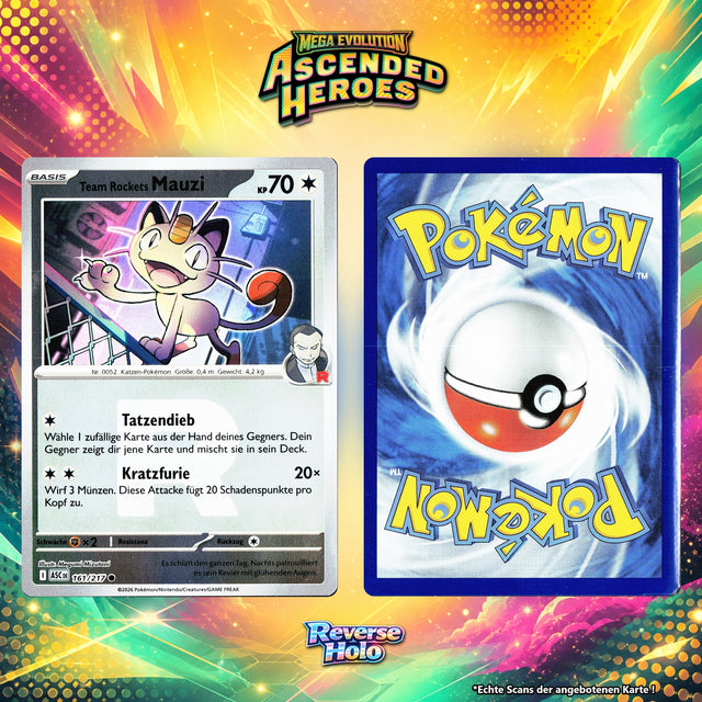 Team Rockets Mauzi Reverse Holo Team Rocket ASC 161/217