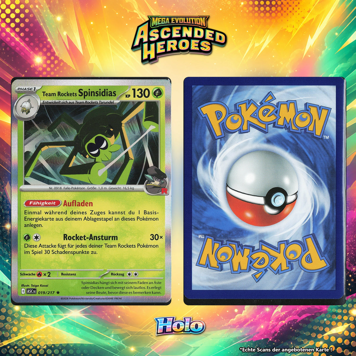 Team Rockets Spinsidias Holo ASC 19/217