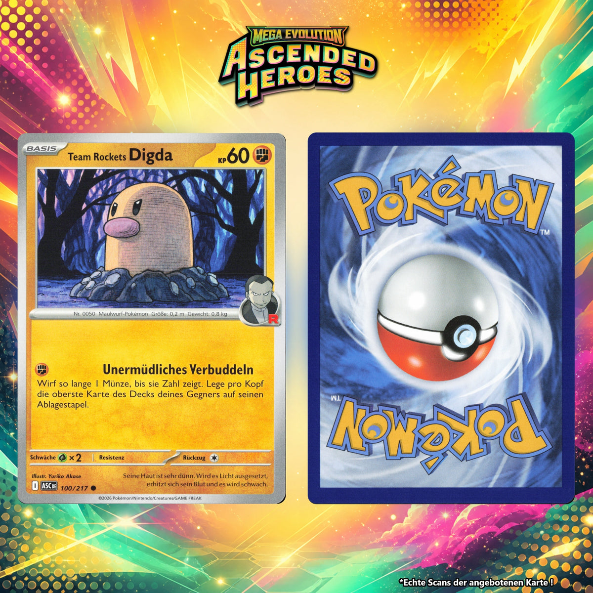 Team Rockets Digda Normal ASC 100/217