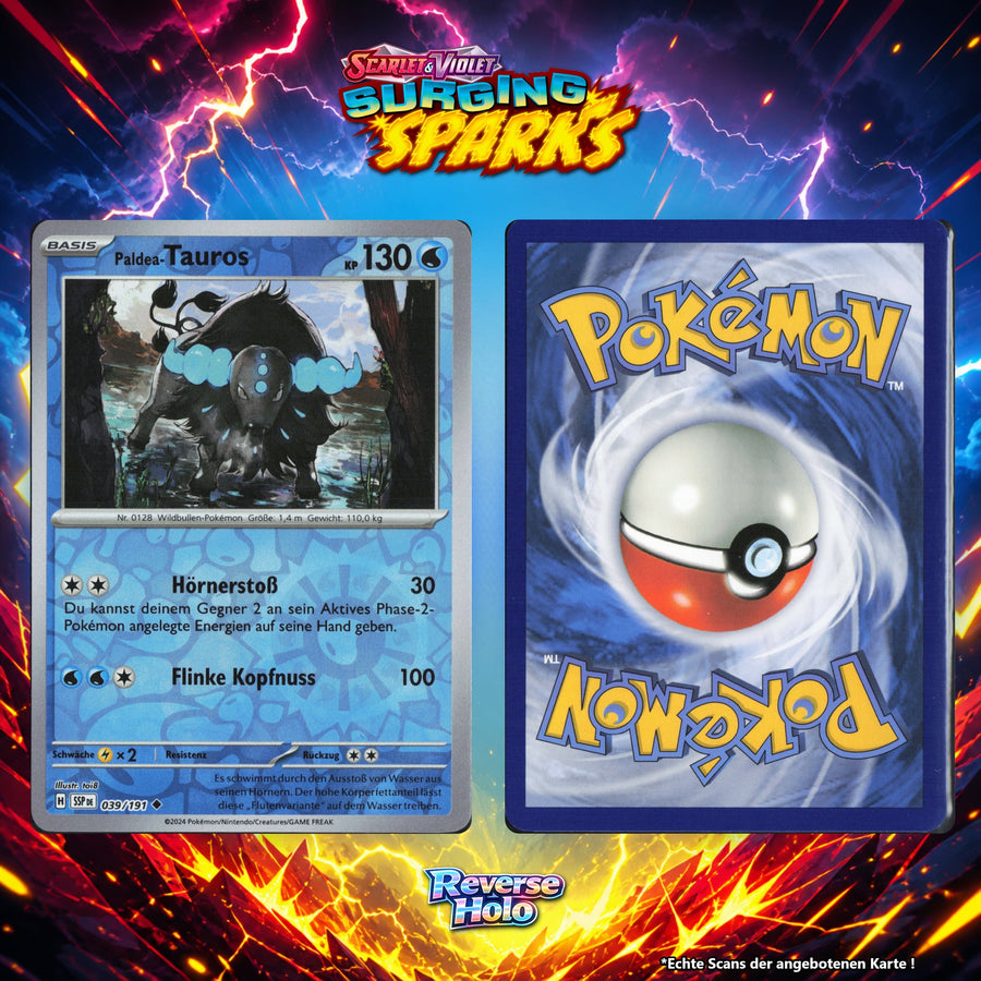 Paldea Tauros Reverse Holo Energy-Pattern SSP 39/191