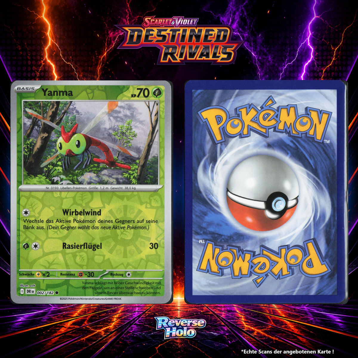 Yanma Reverse Holo Energy-Pattern DRI 2/182