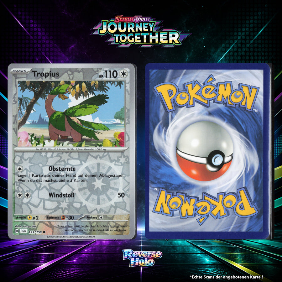 Tropius Reverse Holo Energy-Pattern JTG 123/159