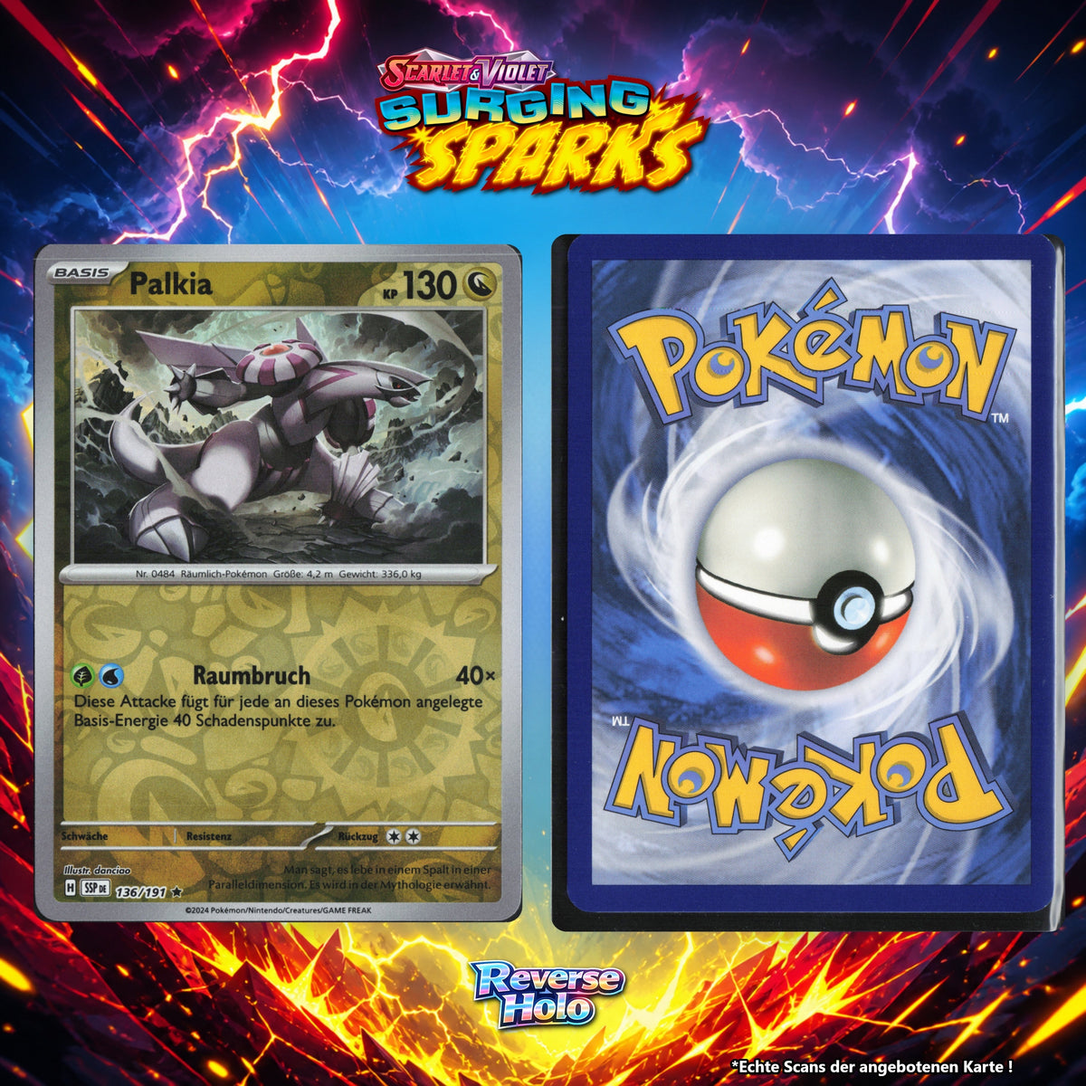 Palkia Reverse Holo Energy-Pattern SSP 136/191
