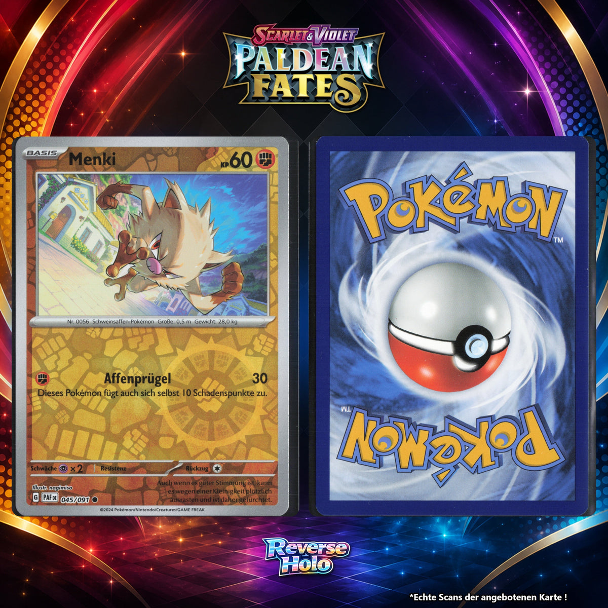 Menki Reverse Holo Energy-Pattern PAF 45/91