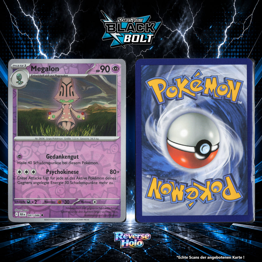 Megalon Reverse Holo Energy-Pattern BLK 41/86