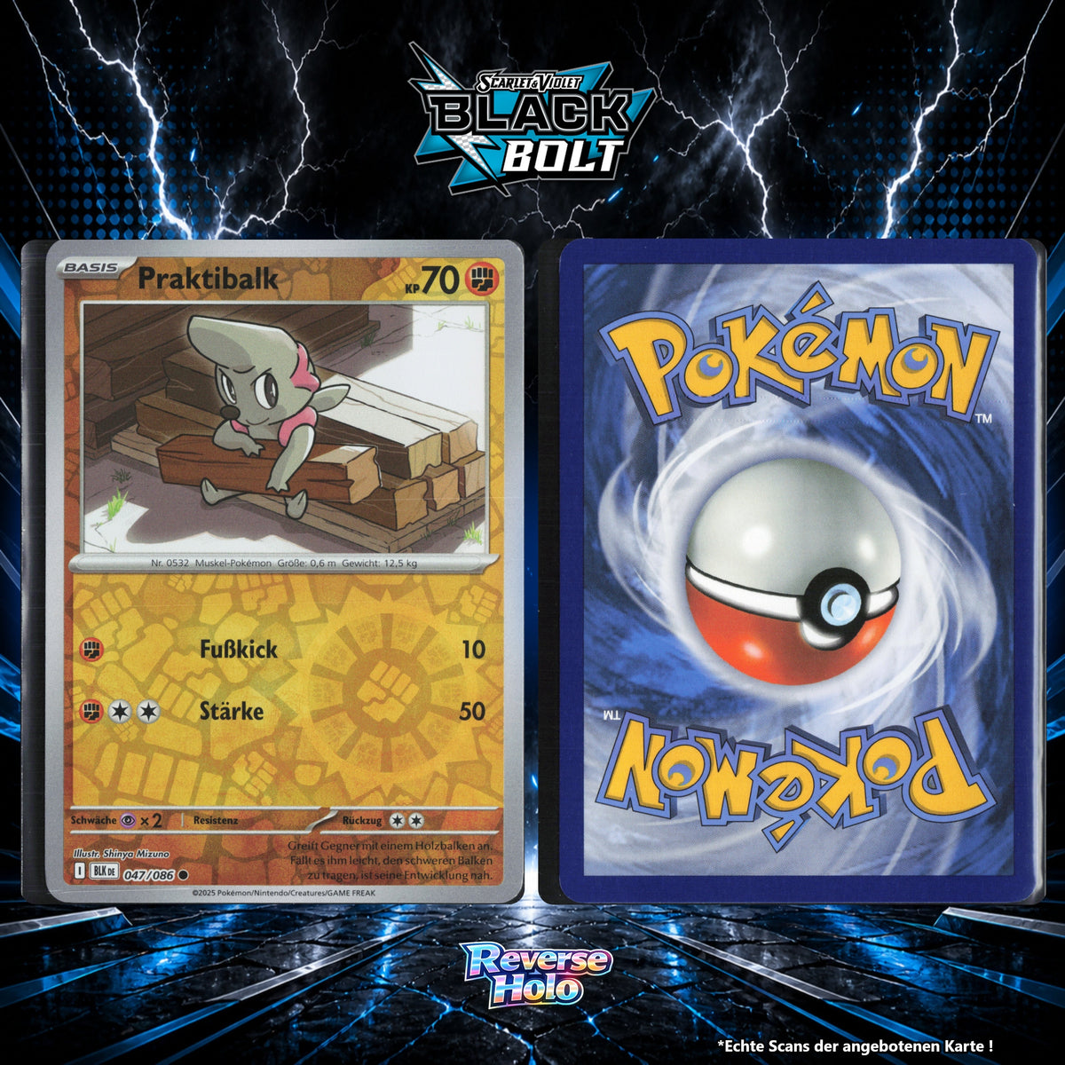 Praktibalk Reverse Holo Energy-Pattern BLK 47/86
