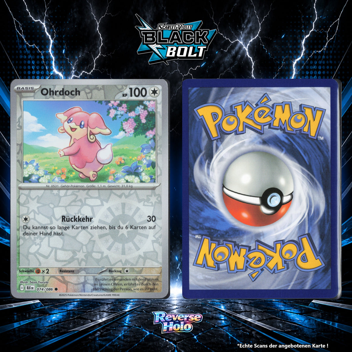 Ohrdoch Reverse Holo Energy-Pattern BLK 74/86