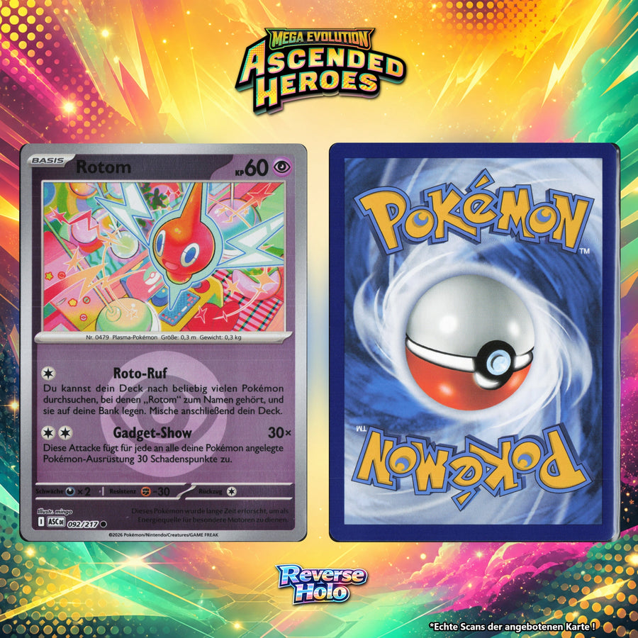 Rotom Reverse Holo Energy-Pattern ASC 92/217
