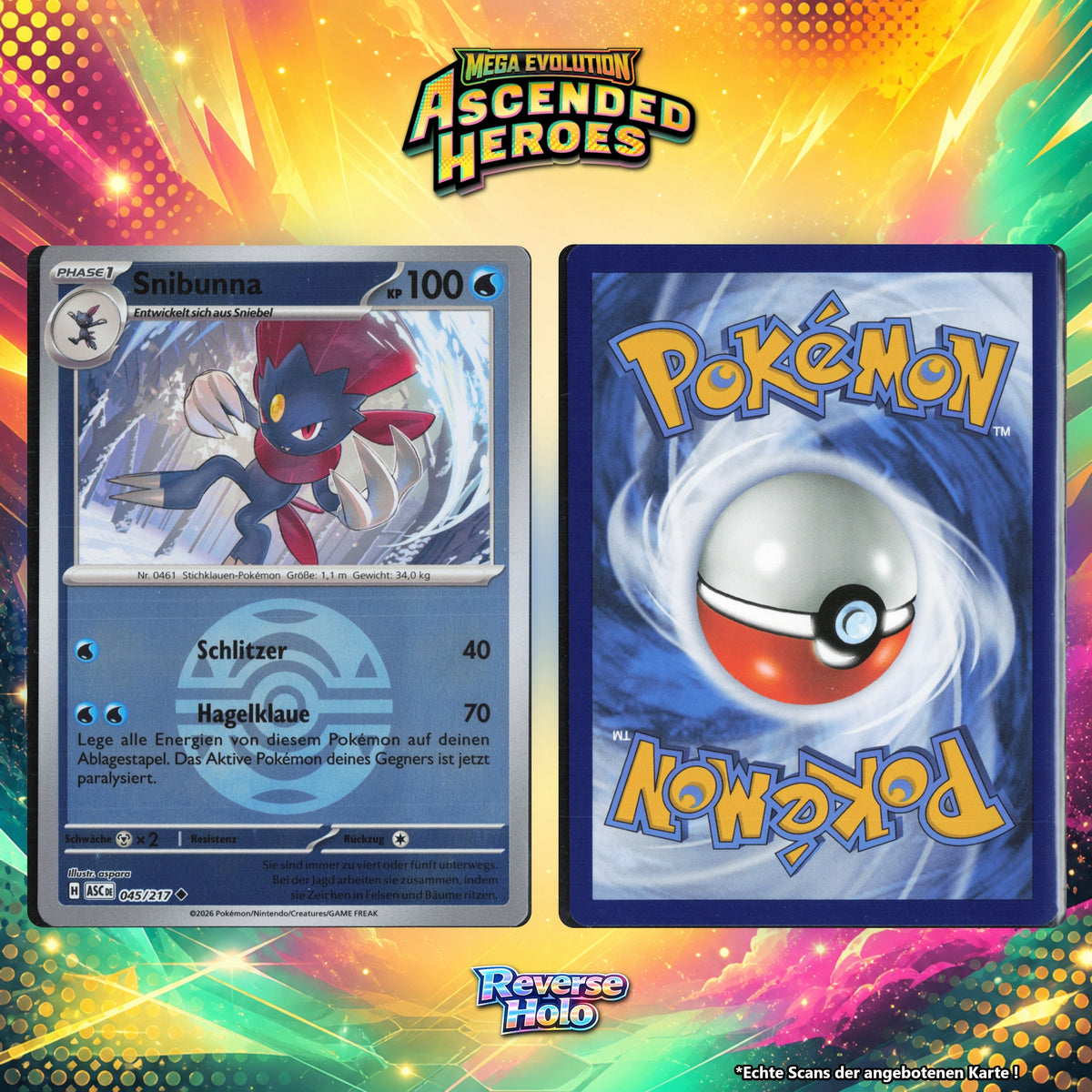 Snibunna Reverse Holo Energy-Pattern ASC 45/217