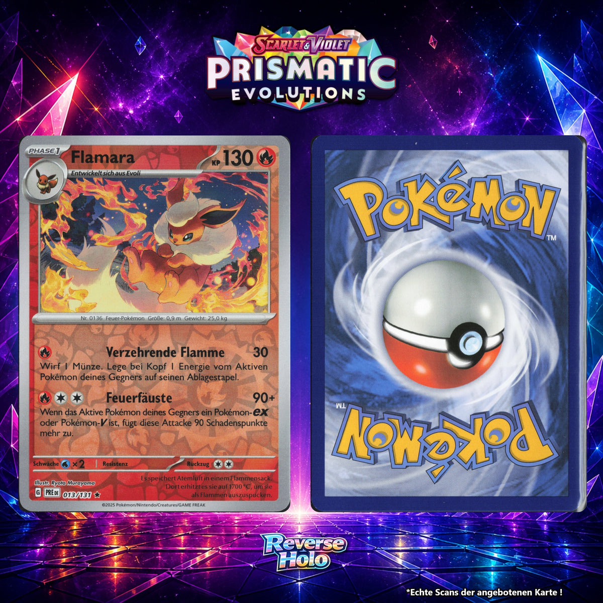 Flamara Reverse Holo Energy-Pattern PRE 13/131