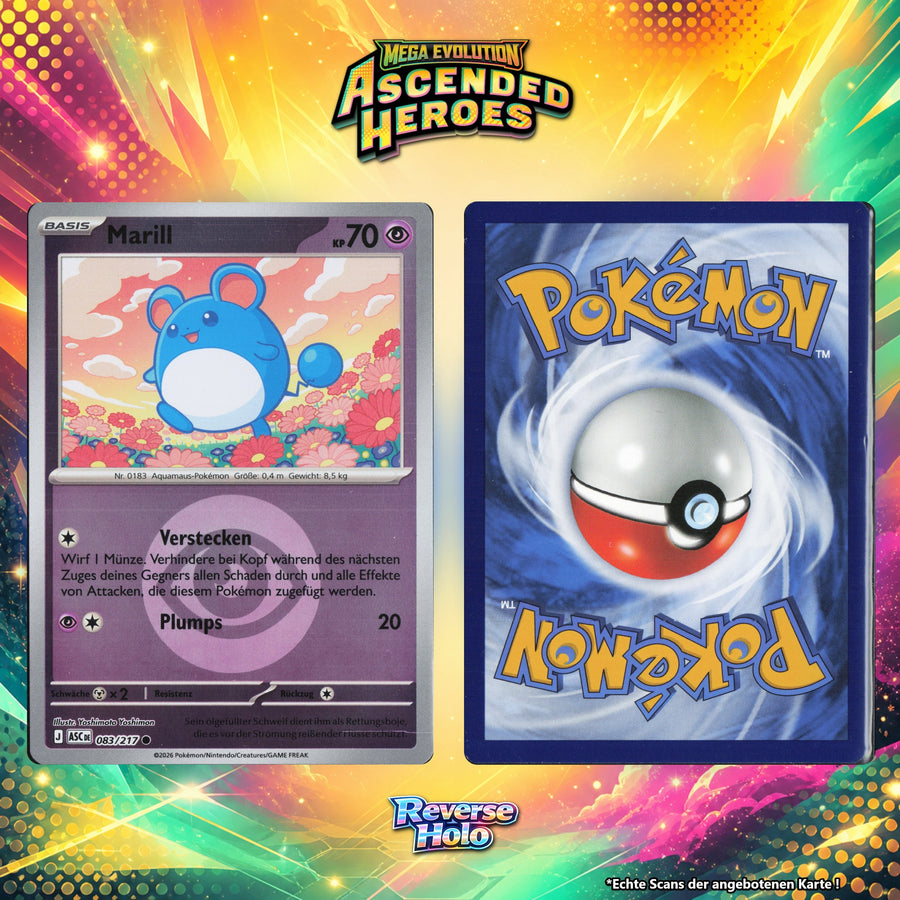 Marill Reverse Holo Energy-Pattern ASC 83/217