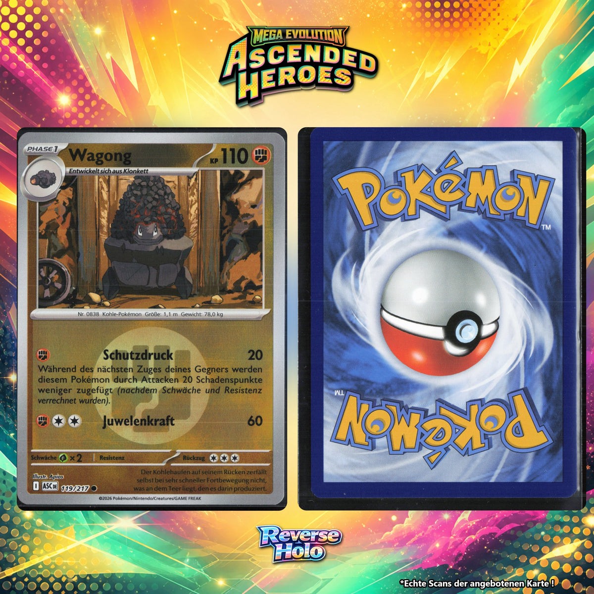 Wagong Reverse Holo Energy-Pattern ASC 119/217