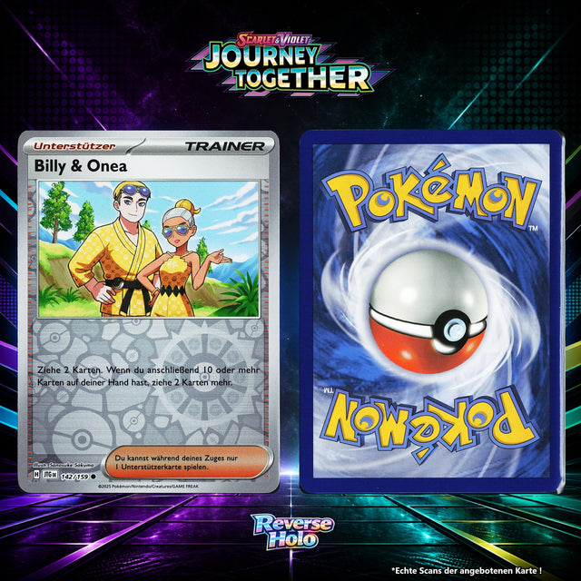 Billy & Onea Reverse Holo Energy-Pattern JTG 142/159