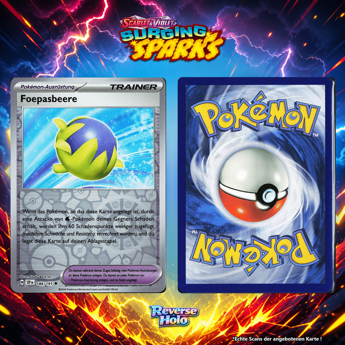 Foepasbeere Reverse Holo Energy-Pattern SSP 184/191