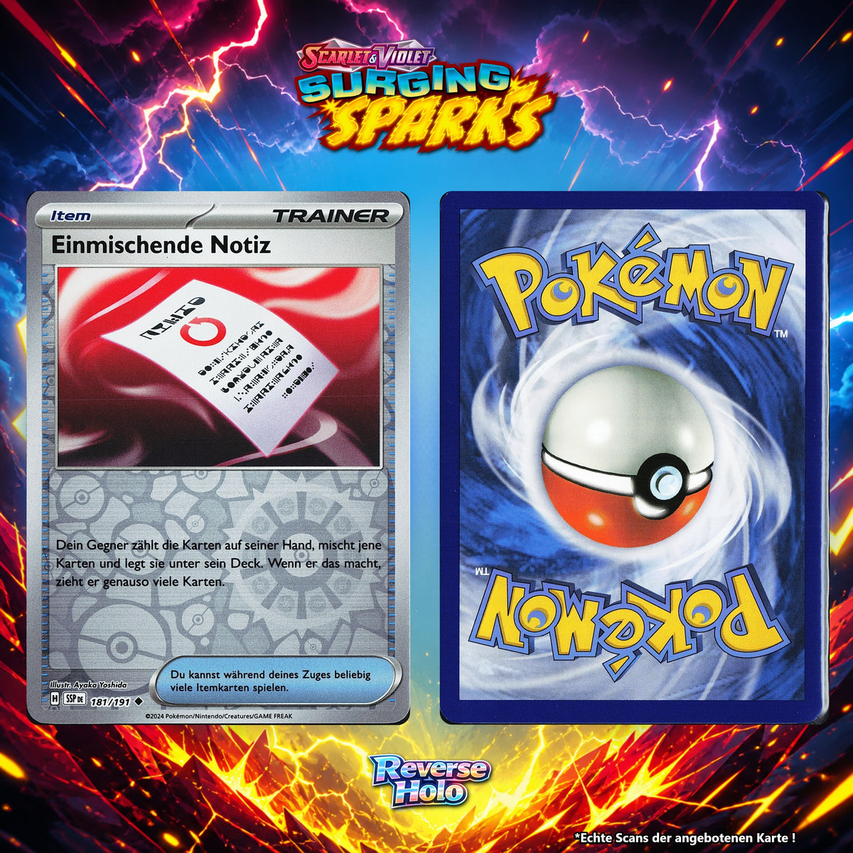 Einmischende Notiz Reverse Holo Energy-Pattern SSP 181/191