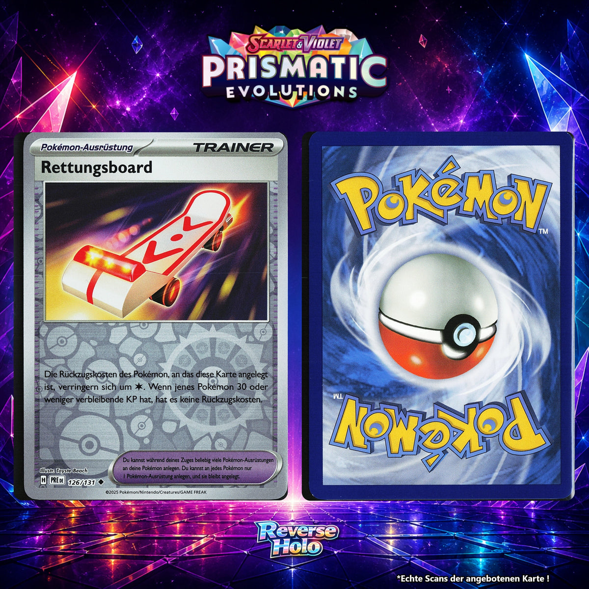 Rettungsboard Reverse Holo Energy-Pattern PRE 126/131