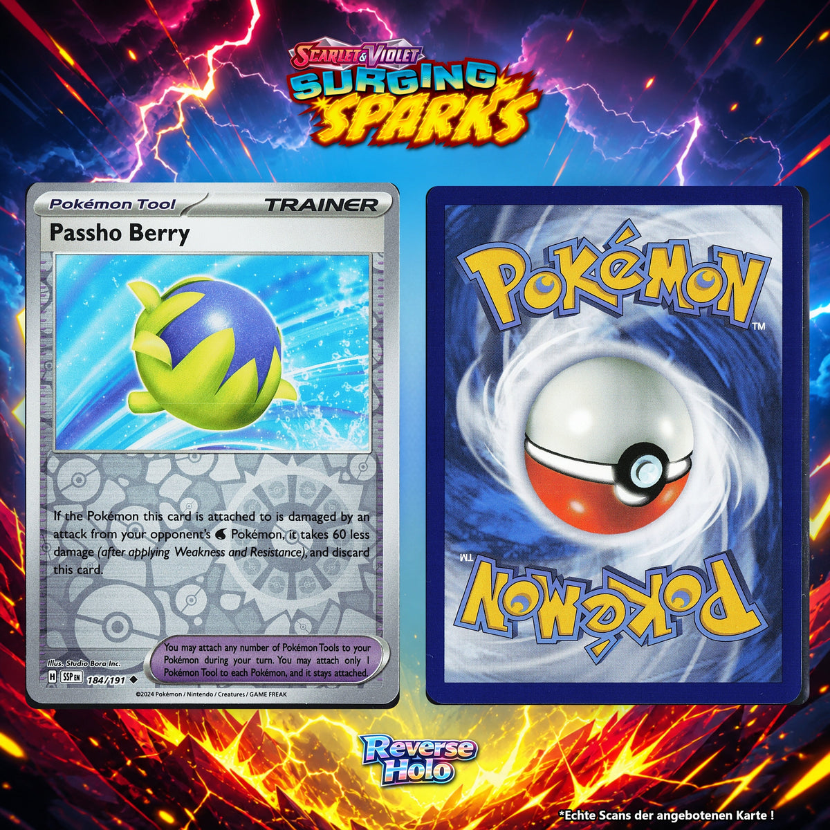 Foepasbeere Reverse Holo Energy-Pattern SSP 184/191