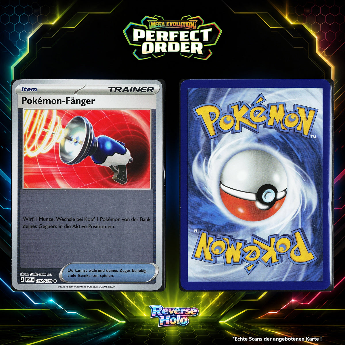 Pokémon Fänger Reverse Holo POR 82/88