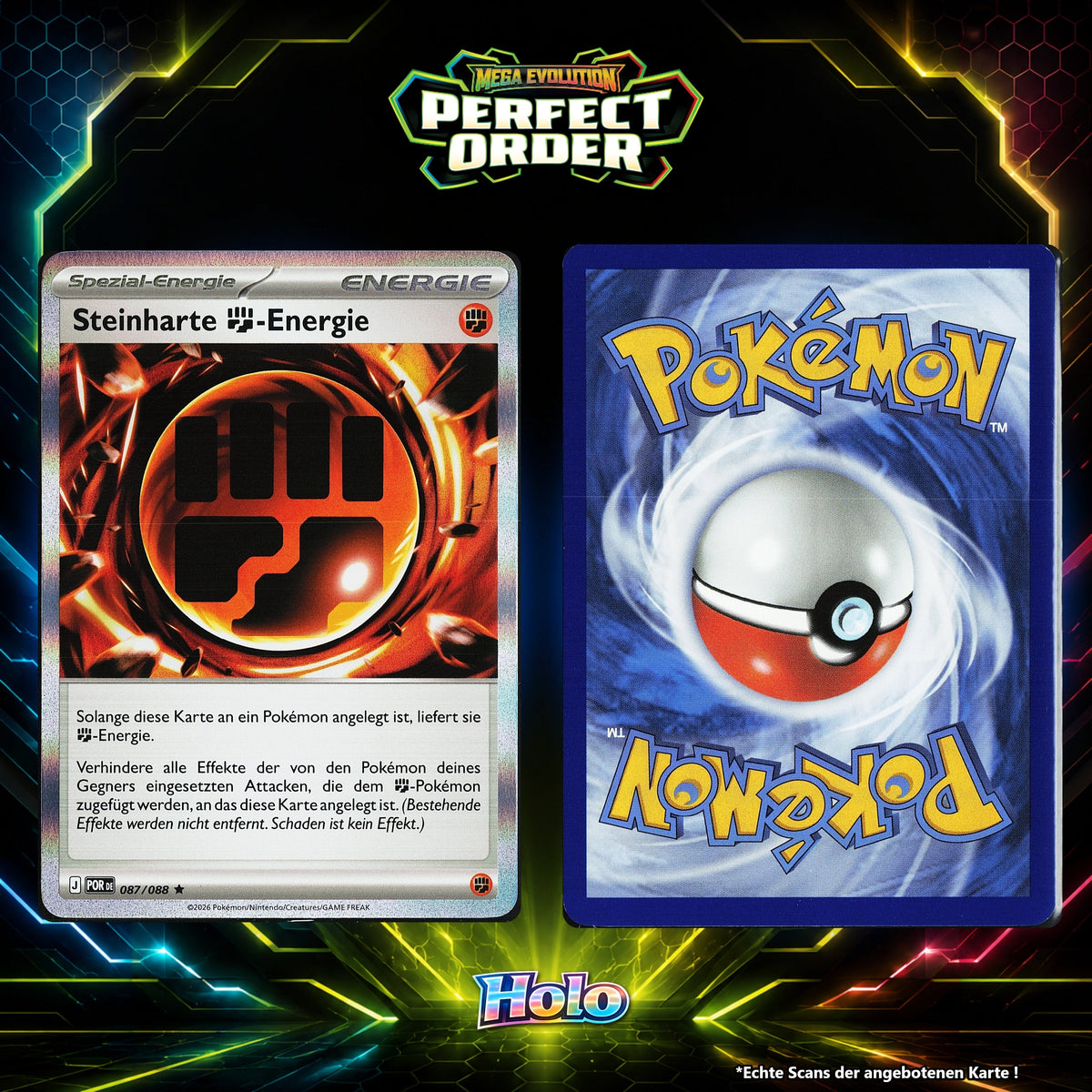 Steinharte Fighting Energie Holo POR 87/88