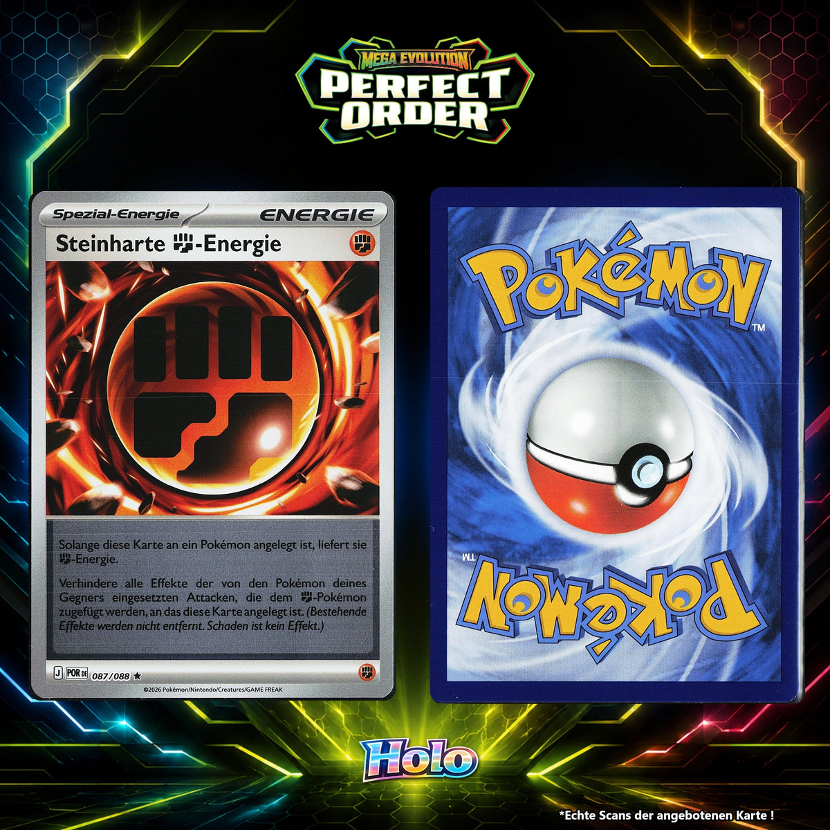 Steinharte Fighting Energie Holo POR 87/88