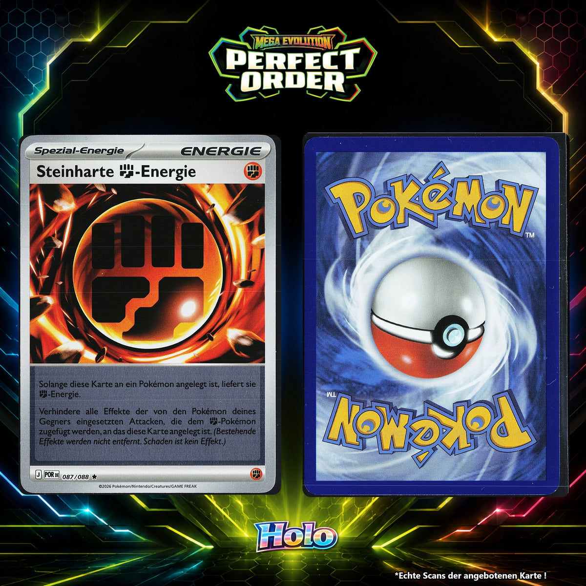 Steinharte Fighting Energie Holo POR 87/88